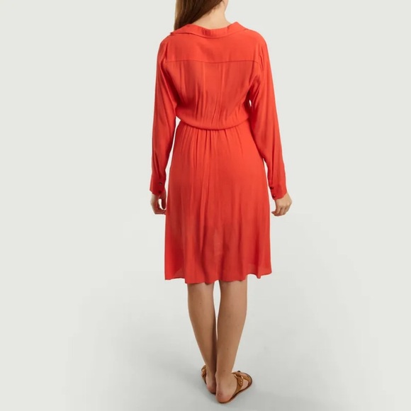 SUNCOO • Geranium Robe Carita Viscose Dress Designed In France - Picture 3 of 7